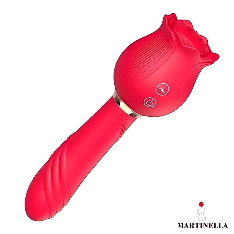 Sugador de Clítoris Rosa 2 em 1 com Vibrador Martinella — vista 5 de 6