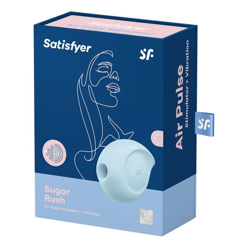 Sugador de Clítoris Sugar Rush com Vibração Satisfyer Azul — vista 7 de 7