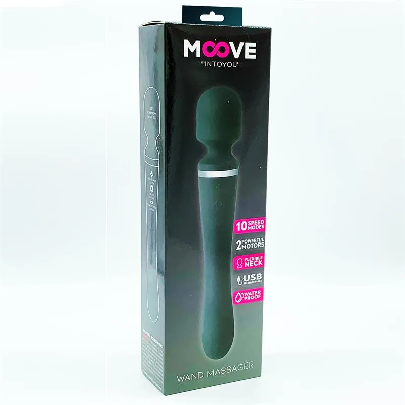 Vibrador 2 em 1 em Silicone Preto Moove — vista 2 de 4