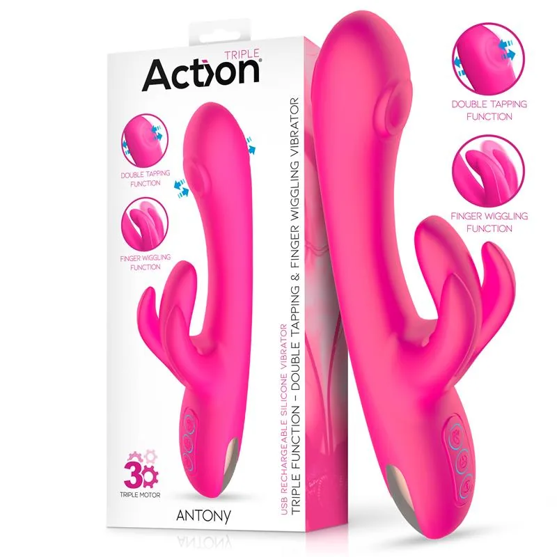 Action Antony Vibrador Batida Dupla e Dedo