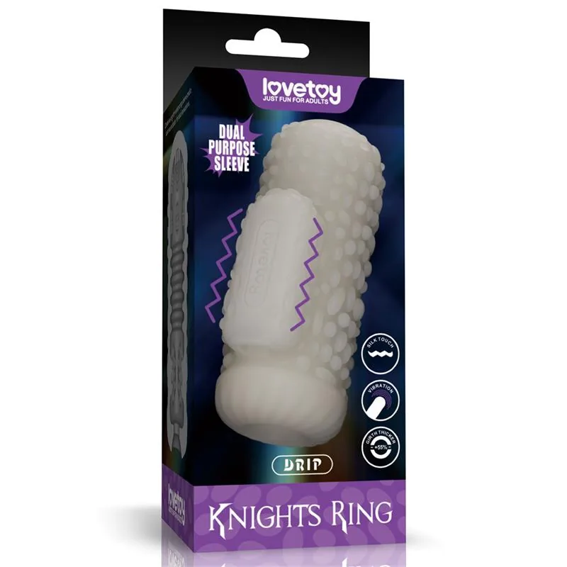 Anel Peniano com Bainha e Estimulador Knights Ring Drip Lovetoy 8 cm