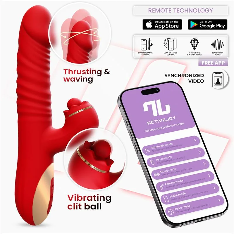 Vibrador Ascen com Vaivém, Ondulação e Aplicação USB InToYou