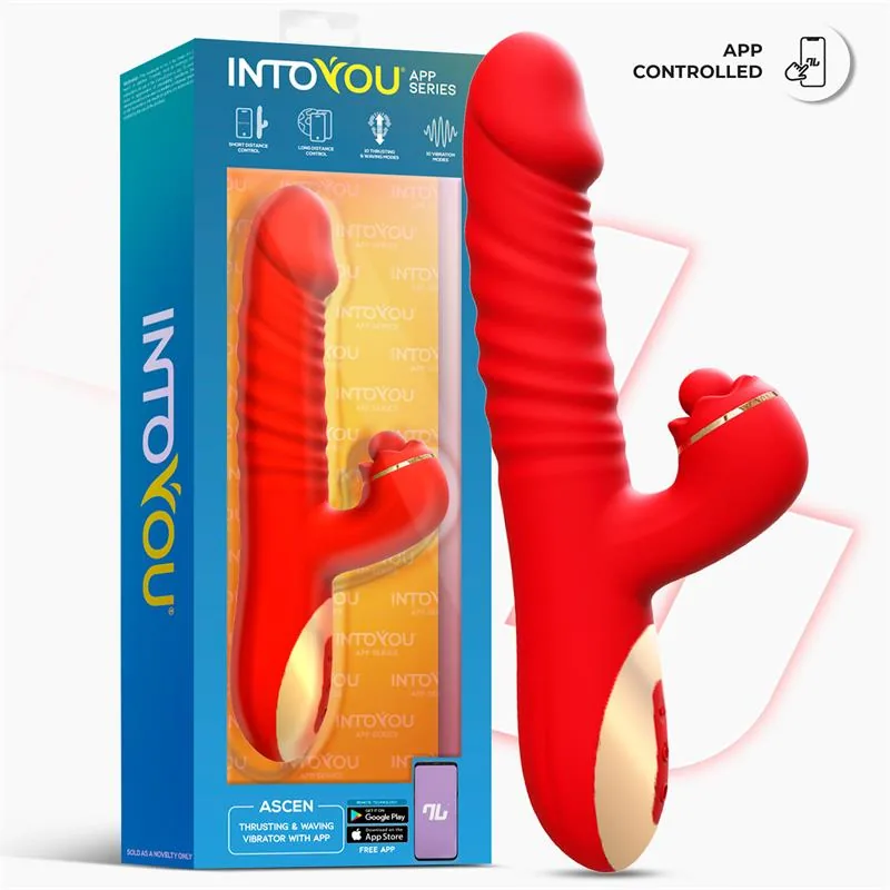 Vibrador Ascen com Vaivém, Ondulação e Aplicação USB InToYou — vista 2 de 9