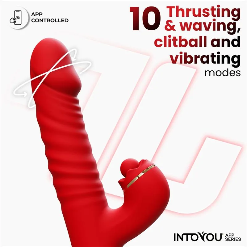 Vibrador Ascen com Vaivém, Ondulação e Aplicação USB InToYou — vista 4 de 9
