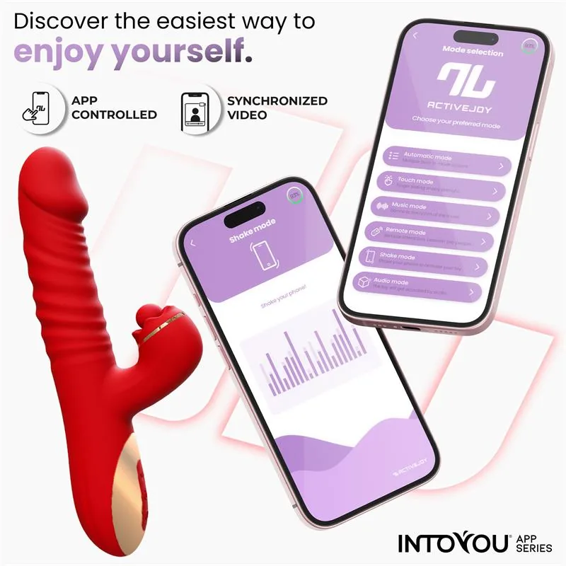 Vibrador Ascen com Vaivém, Ondulação e Aplicação USB InToYou — vista 6 de 9