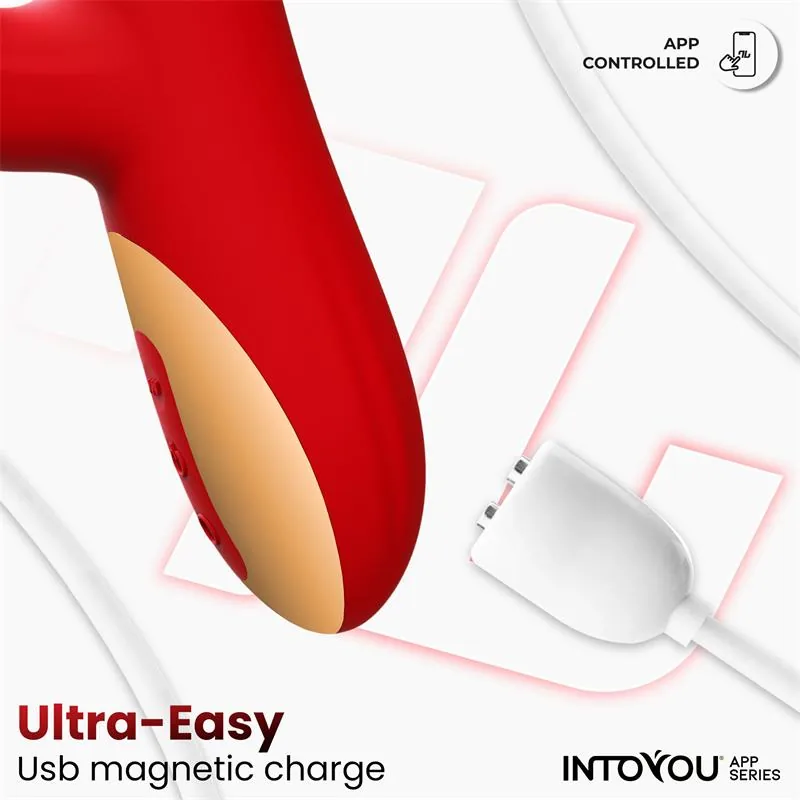 Vibrador Ascen com Vaivém, Ondulação e Aplicação USB InToYou — vista 8 de 9