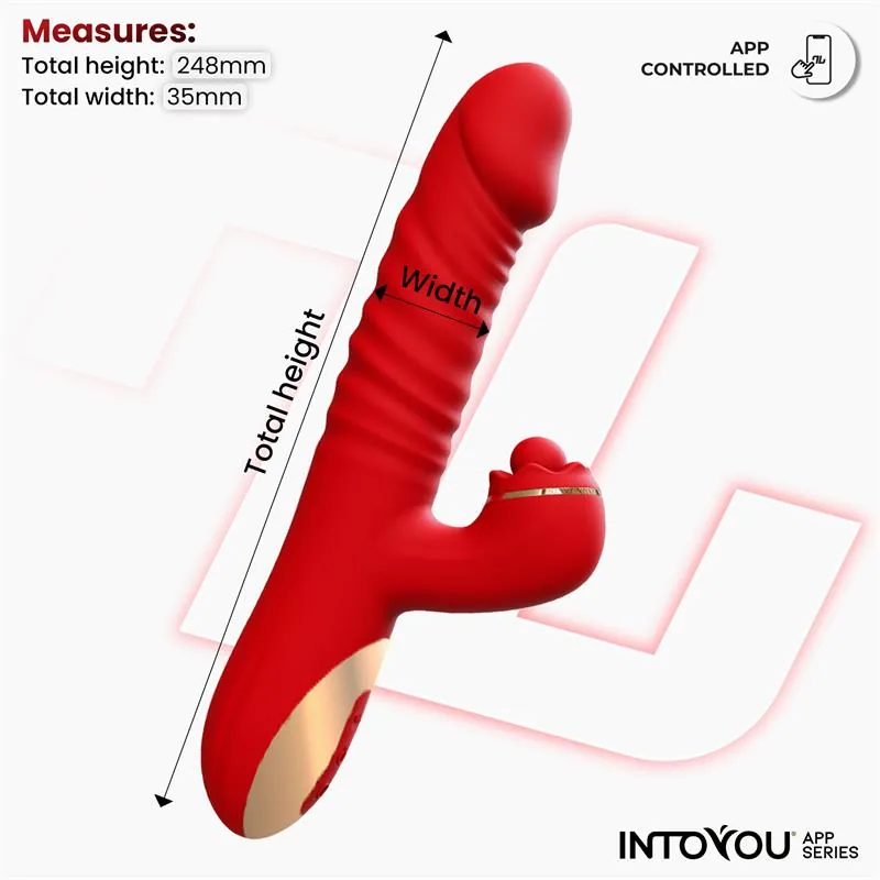 Vibrador Ascen com Vaivém, Ondulação e Aplicação USB InToYou — vista 9 de 9