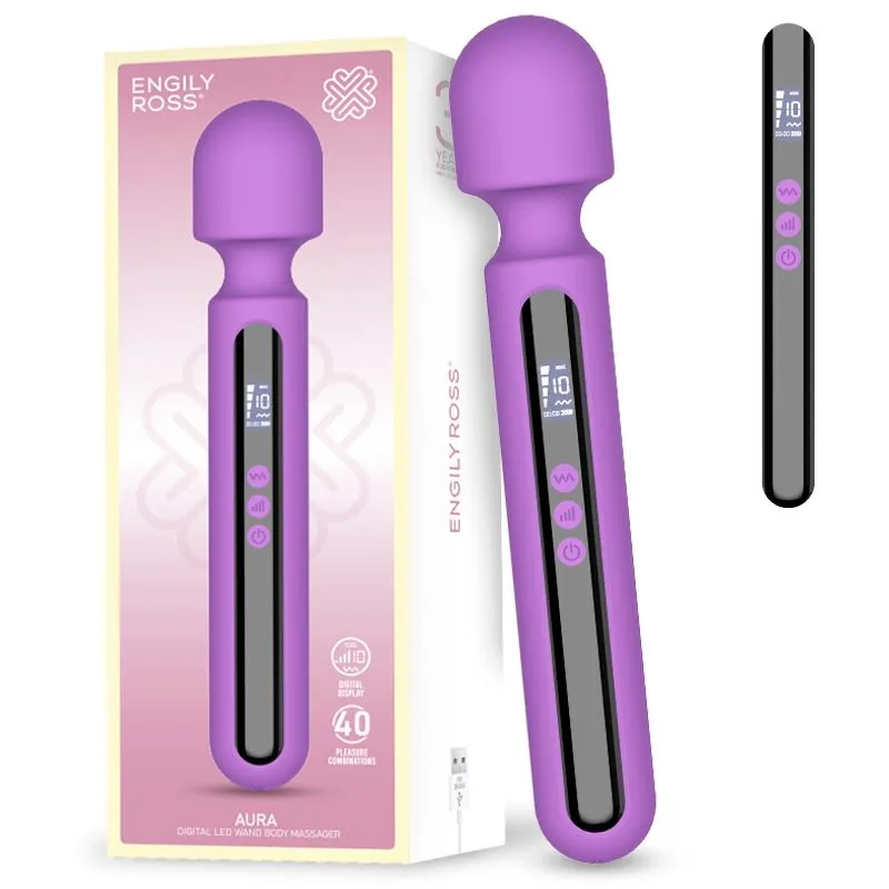 Vibrador Aura Grande com Ecrã Digital 29,5 cm