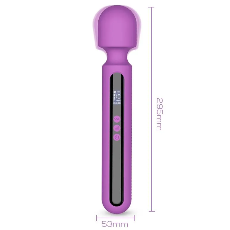 Vibrador Aura Grande com Ecrã Digital 29,5 cm — vista 2 de 7
