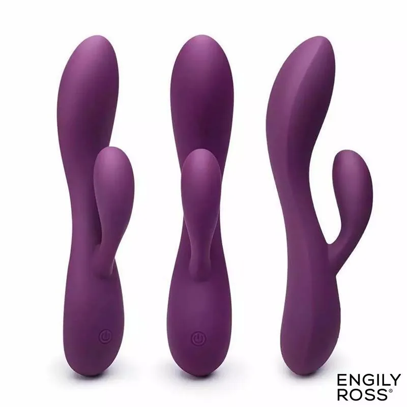 Vibrador Bacall em Silicone Líquido Injetado com Duplo Motor USB Roxo Engily Ross — vista 3 de 9