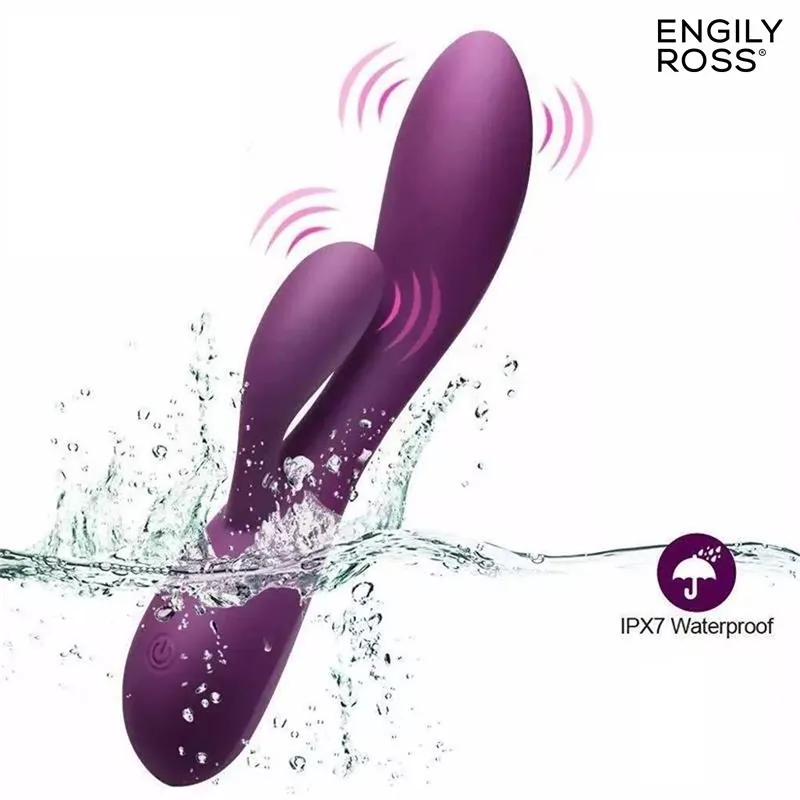 Vibrador Bacall em Silicone Líquido Injetado com Duplo Motor USB Roxo Engily Ross — vista 9 de 9