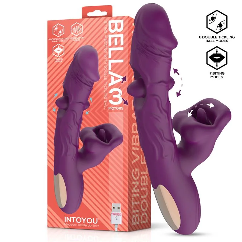 Bella Vibrador Dupla Bola e Mordidelas 3 Motores