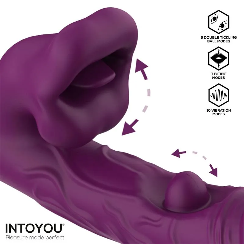 Bella Vibrador Dupla Bola e Mordidelas 3 Motores — vista 2 de 3