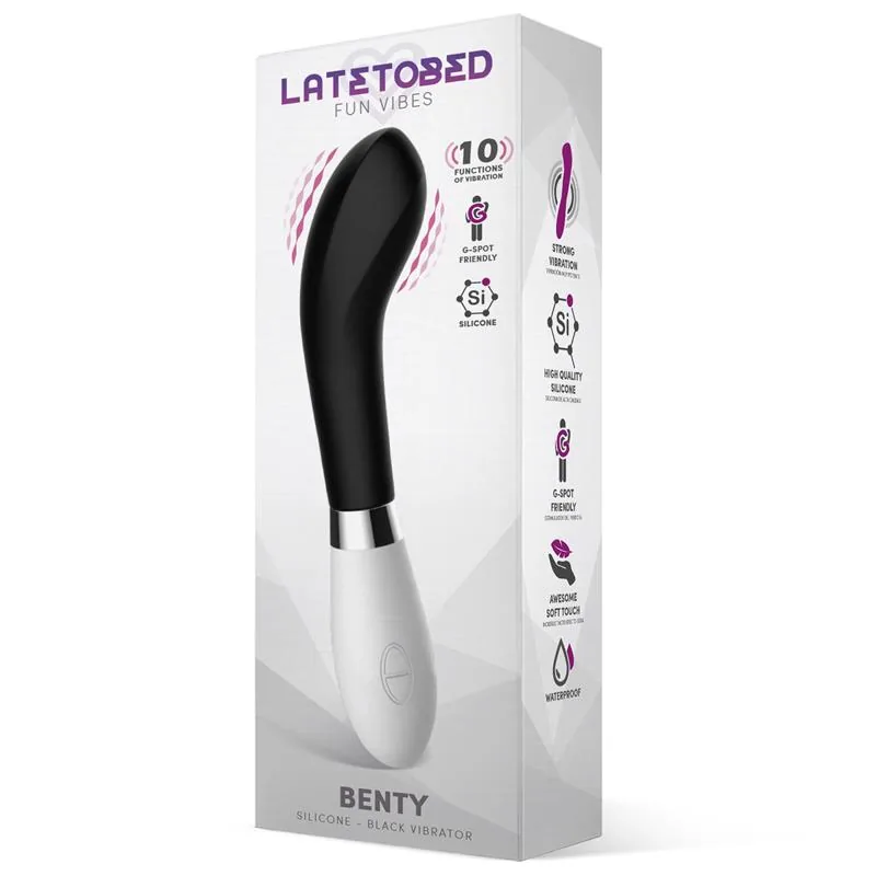 Benty Vibrador de Silicone Preto — vista 2 de 3