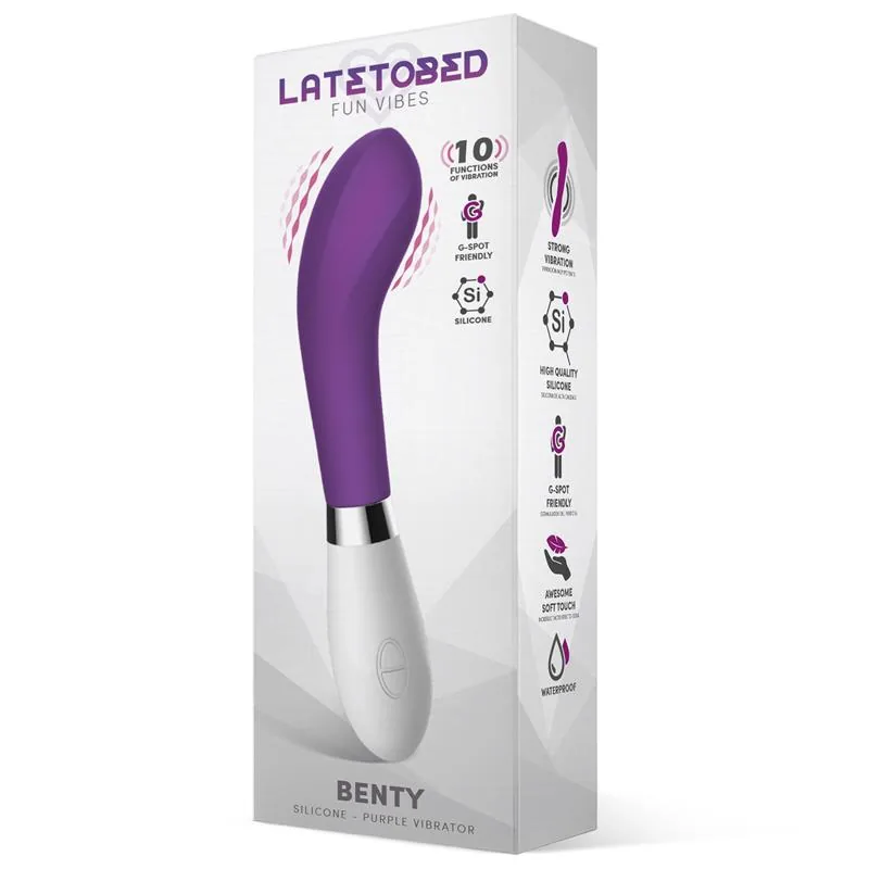 Benty Vibrador de Silicone Roxo — vista 2 de 3
