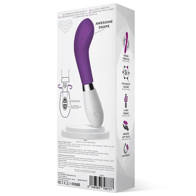 Benty Vibrador de Silicone Roxo — vista 3 de 3