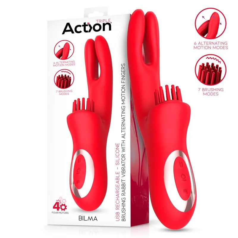 Vibrador Bilma com Movimentos Alternados e 4 Motores Action