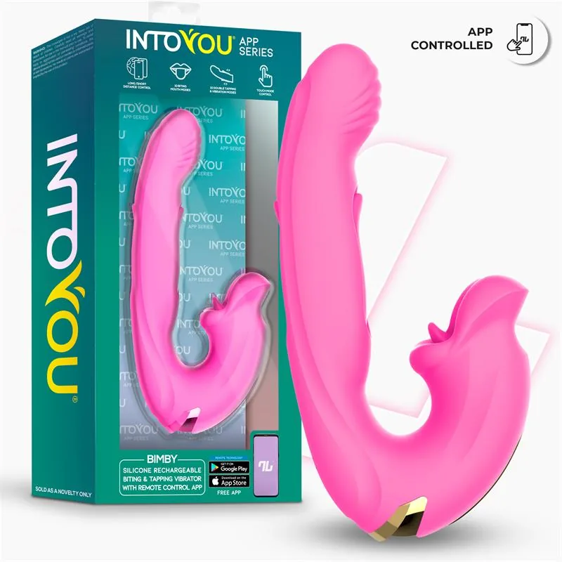 Vibrador Bimby com Mordiscos e Língua Dupla com Toques e Aplicação InToYou — vista 2 de 9