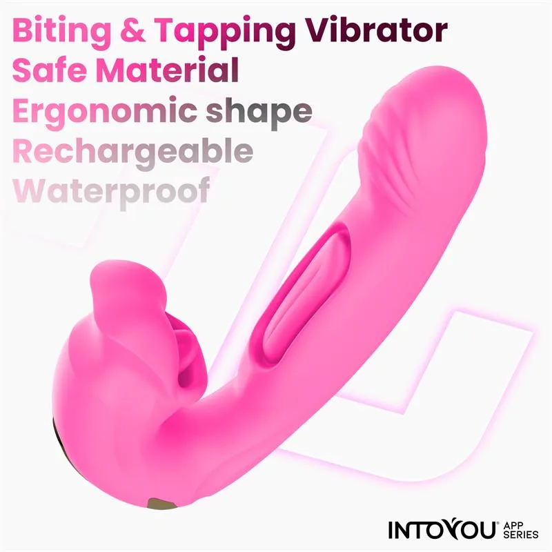 Vibrador Bimby com Mordiscos e Língua Dupla com Toques e Aplicação InToYou — vista 5 de 9