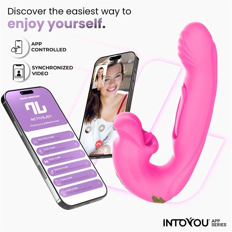 Vibrador Bimby com Mordiscos e Língua Dupla com Toques e Aplicação InToYou — vista 6 de 9