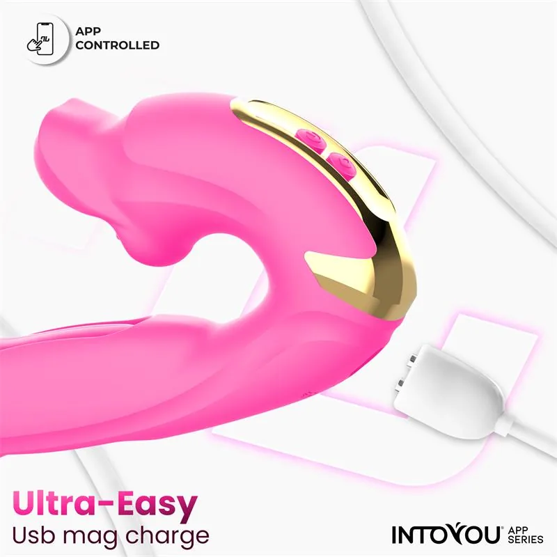 Vibrador Bimby com Mordiscos e Língua Dupla com Toques e Aplicação InToYou — vista 7 de 9