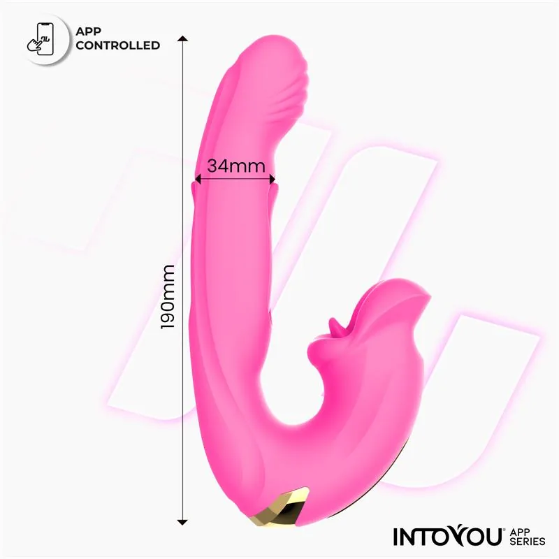 Vibrador Bimby com Mordiscos e Língua Dupla com Toques e Aplicação InToYou — vista 8 de 9