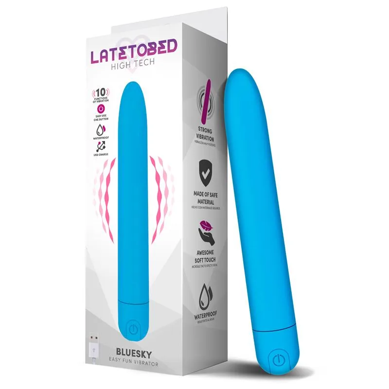 Bluesky Vibrador 10 Funções USB Azul Mate