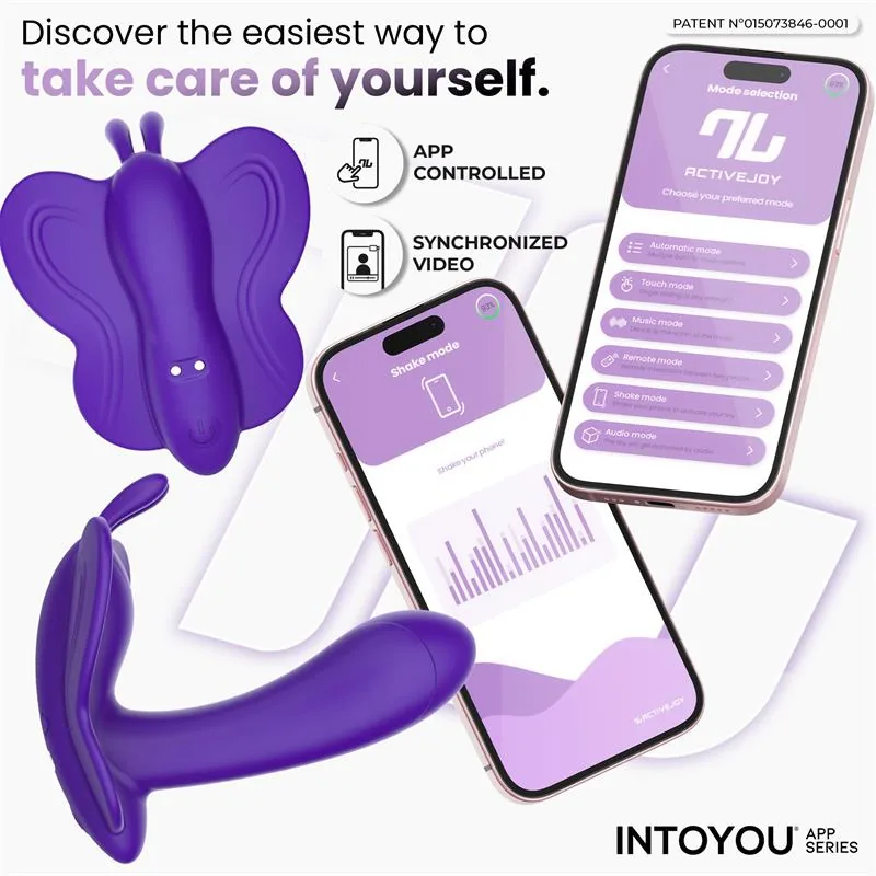 Vibrador Borboleta Wingy com Aplicação Roxo IntoYou — vista 3 de 9