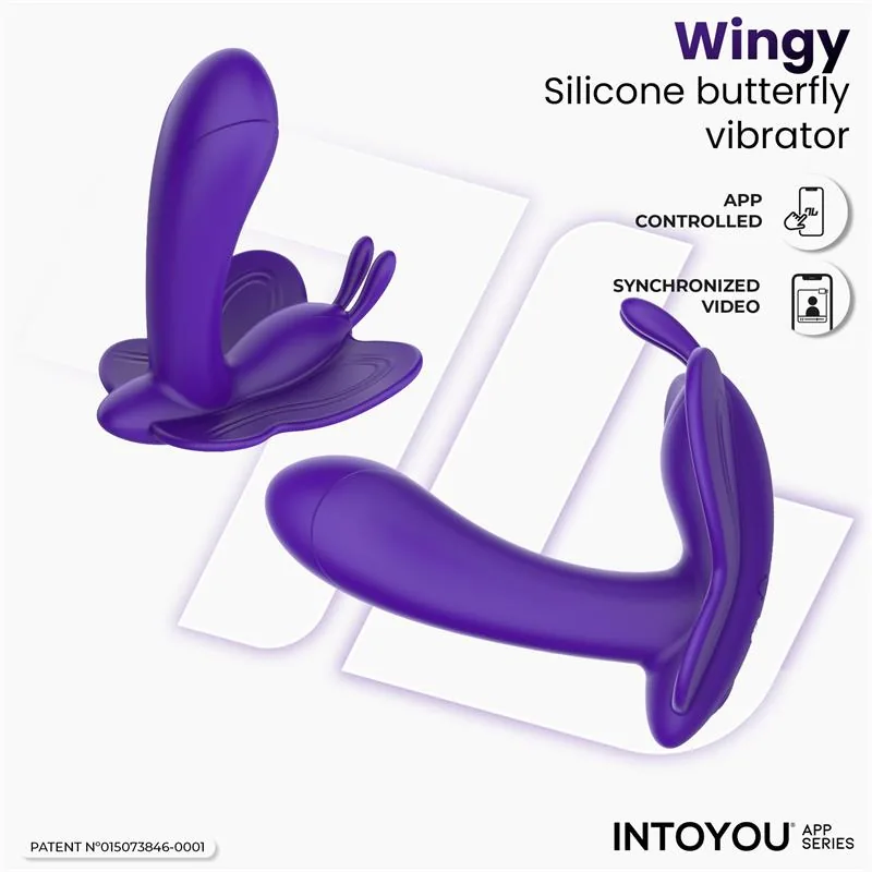 Vibrador Borboleta Wingy com Aplicação Roxo IntoYou — vista 4 de 9
