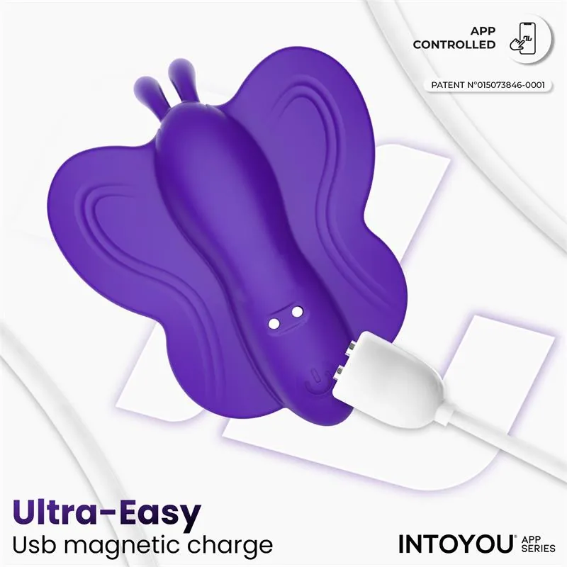 Vibrador Borboleta Wingy com Aplicação Roxo IntoYou — vista 6 de 9