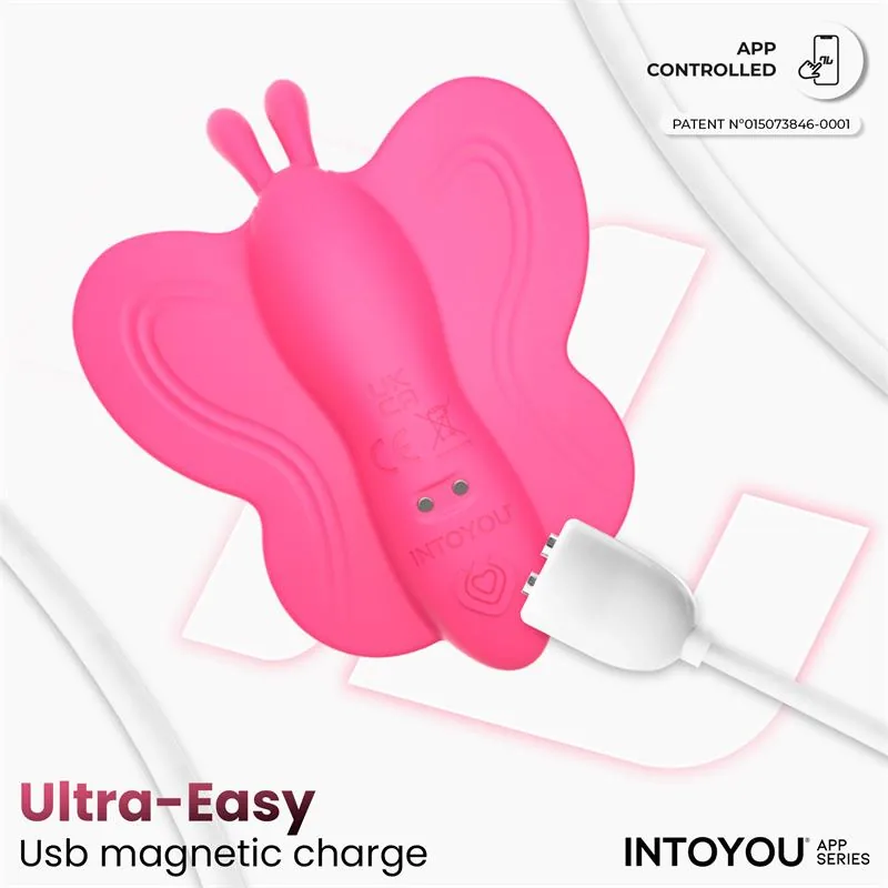 Vibrador Borboleta Wingy com Aplicação Vermelho Pêssego IntoYou — vista 10 de 13