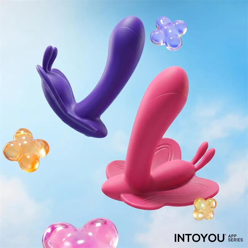 Vibrador Borboleta Wingy com Aplicação Vermelho Pêssego IntoYou — vista 11 de 13