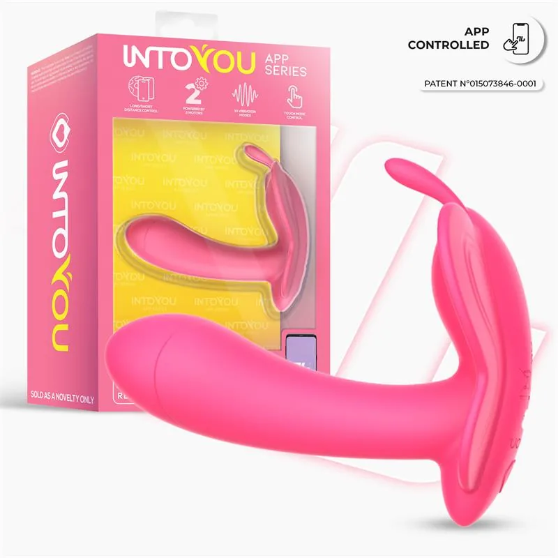 Vibrador Borboleta Wingy com Aplicação Vermelho Pêssego IntoYou — vista 5 de 13