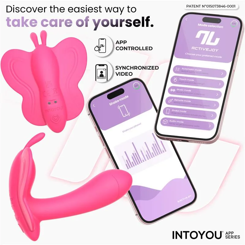 Vibrador Borboleta Wingy com Aplicação Vermelho Pêssego IntoYou — vista 6 de 13