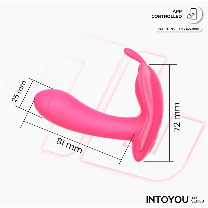 Vibrador Borboleta Wingy com Aplicação Vermelho Pêssego IntoYou — vista 9 de 13