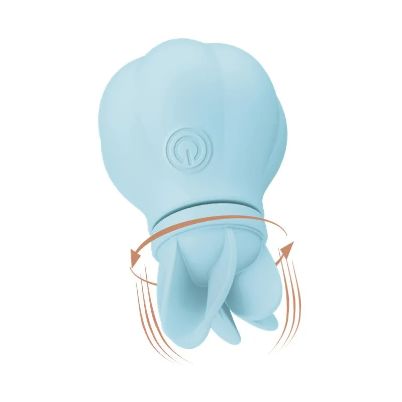 Vibrador Caress com Vibração e Rotação Adrien Lastic Azul-claro
