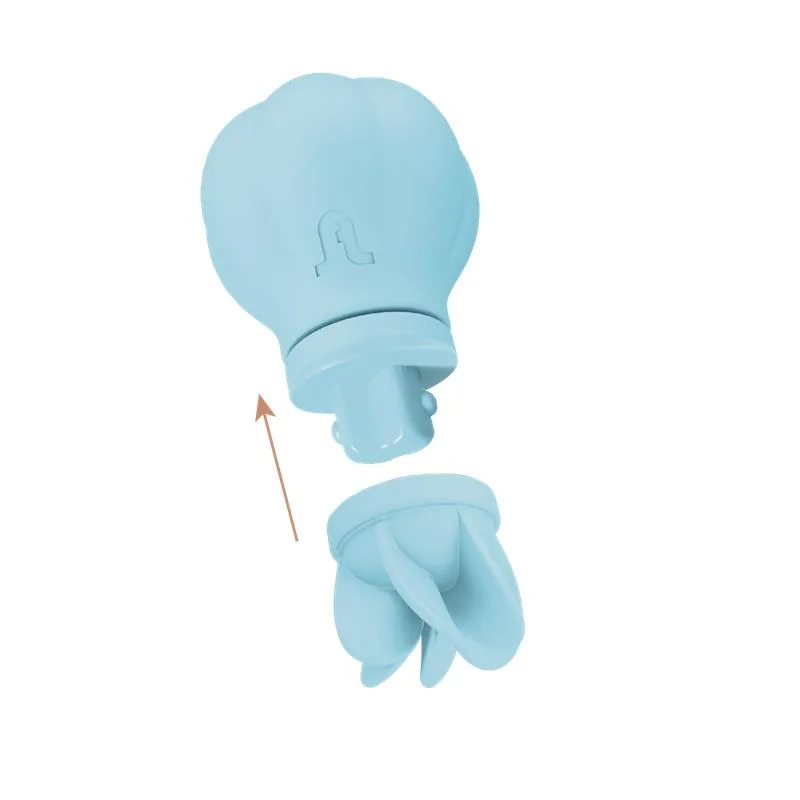 Vibrador Caress com Vibração e Rotação Adrien Lastic Azul-claro — vista 3 de 9