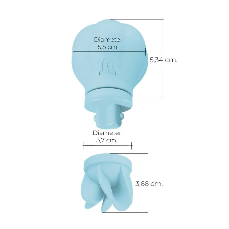 Vibrador Caress com Vibração e Rotação Adrien Lastic Azul-claro — vista 5 de 9