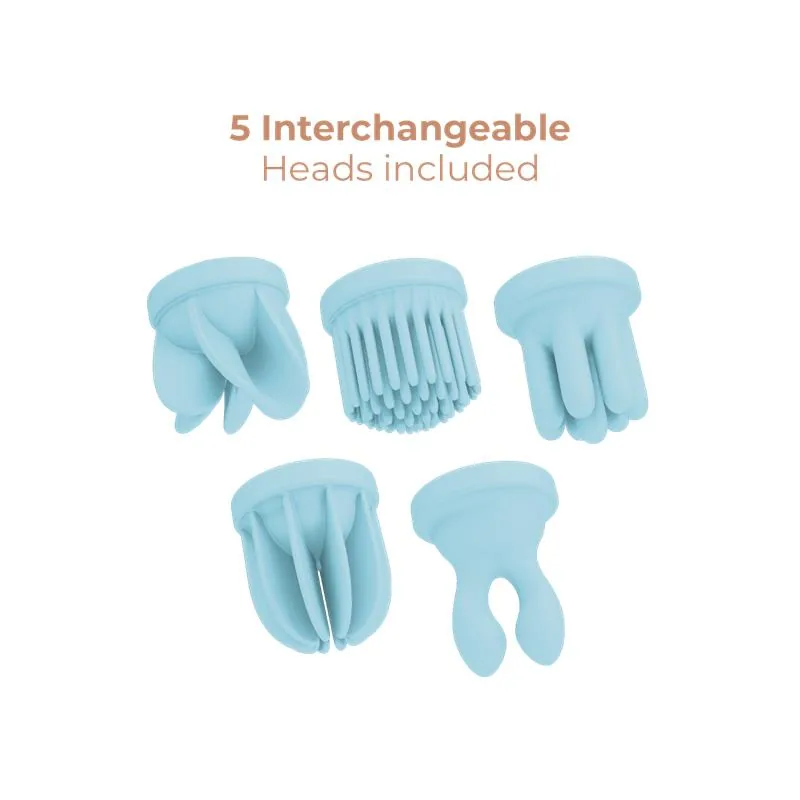 Vibrador Caress com Vibração e Rotação Adrien Lastic Azul-claro — vista 6 de 9
