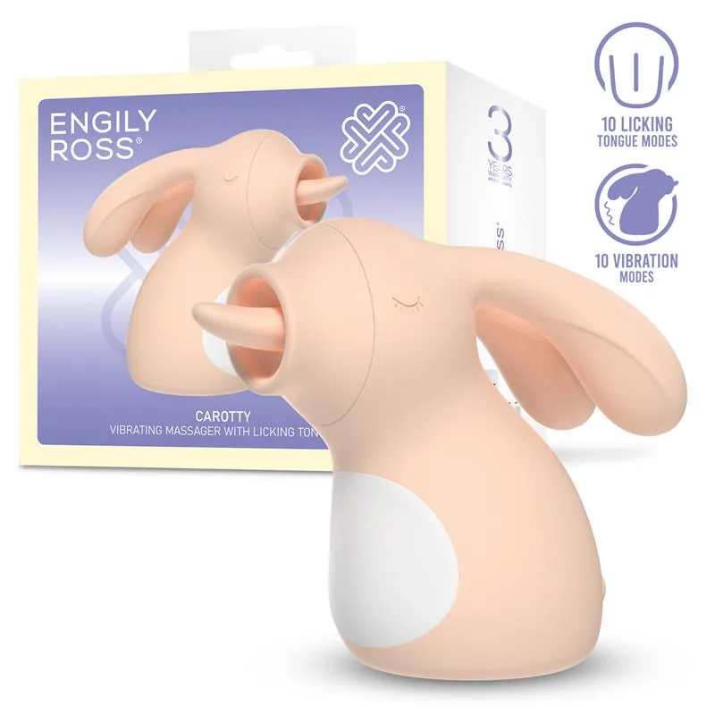 Vibrador Carotty com Vibração e Língua Engily Ross