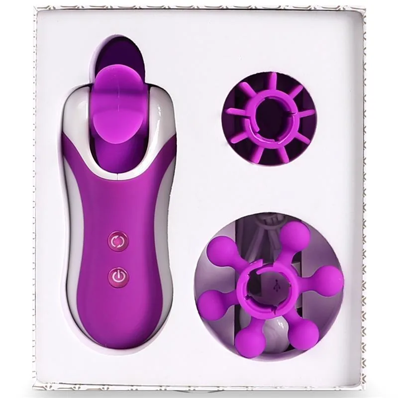 Vibrador Clitella para Estímulo Oral com Acessórios Roxo FeelzToys — vista 6 de 6