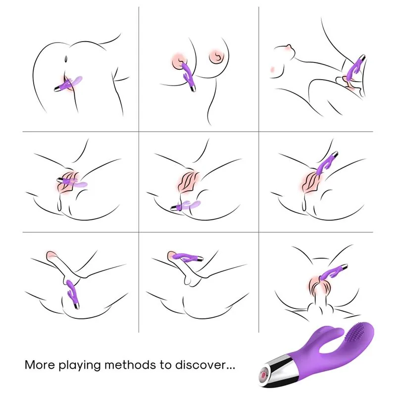 Vibrador Coelho Flexível Roxo Urban Sky — vista 5 de 10