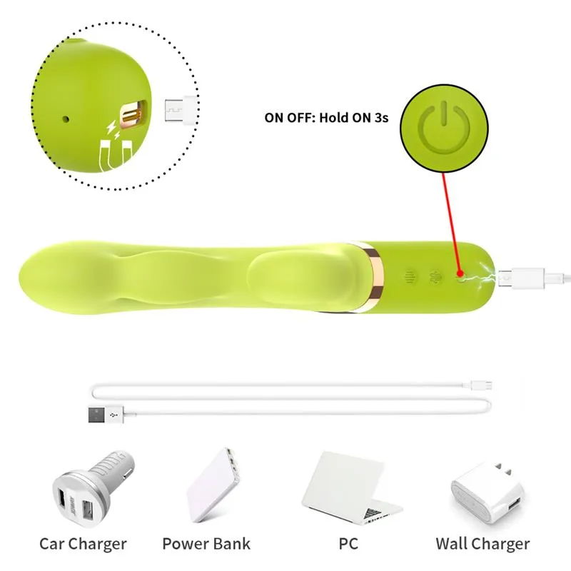 Vibrador com Função de Insuflar Verde Urban Sky — vista 10 de 11