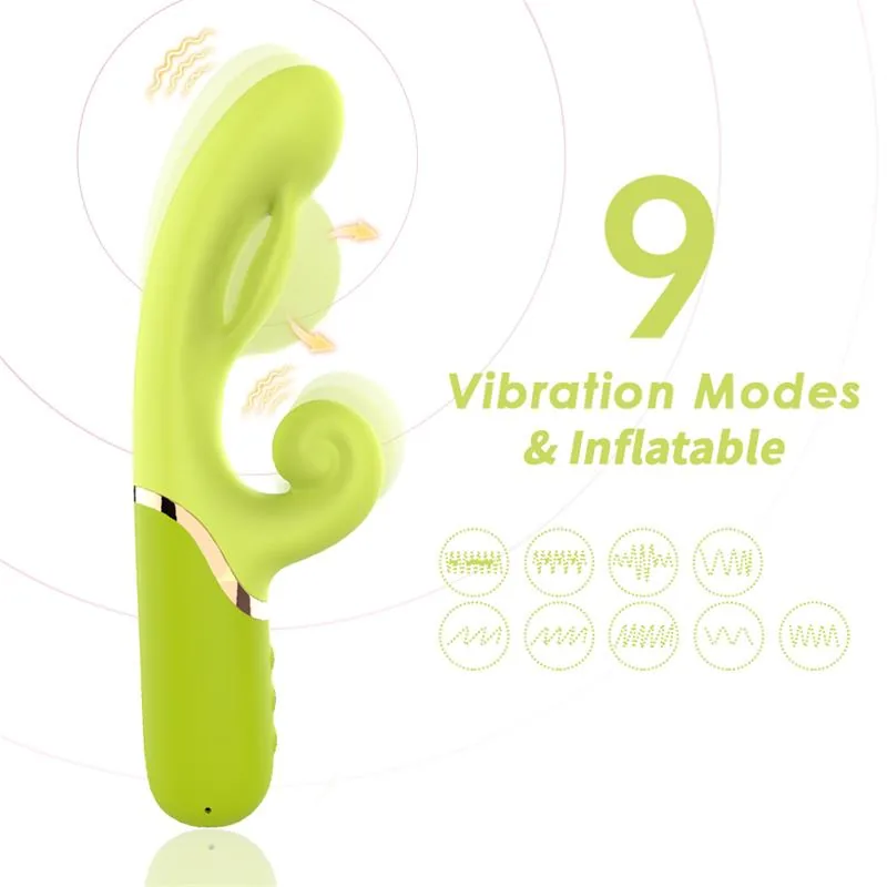 Vibrador com Função de Insuflar Verde Urban Sky — vista 7 de 11