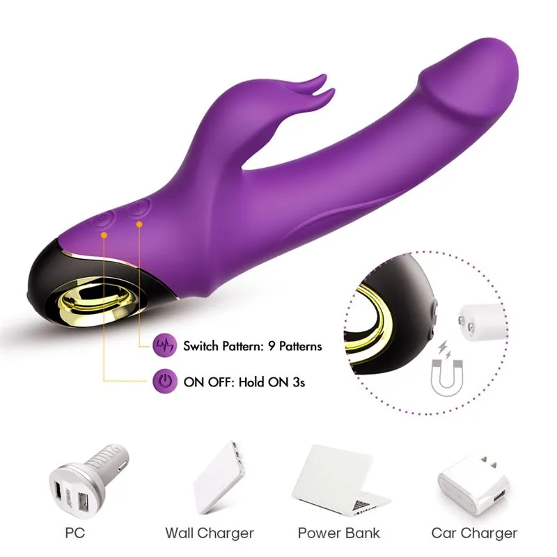 Vibrador com Rotação 360º Roxo Urban Sky — vista 11 de 13