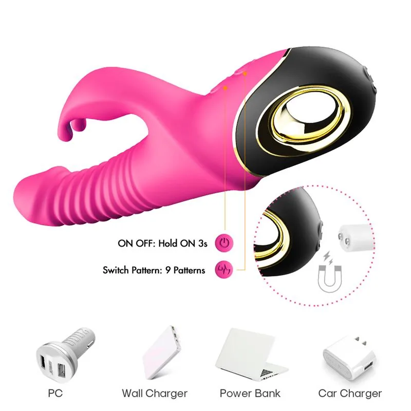 Vibrador com Vaivém e Oscilação 360º Rosa Urban Sky — vista 8 de 10