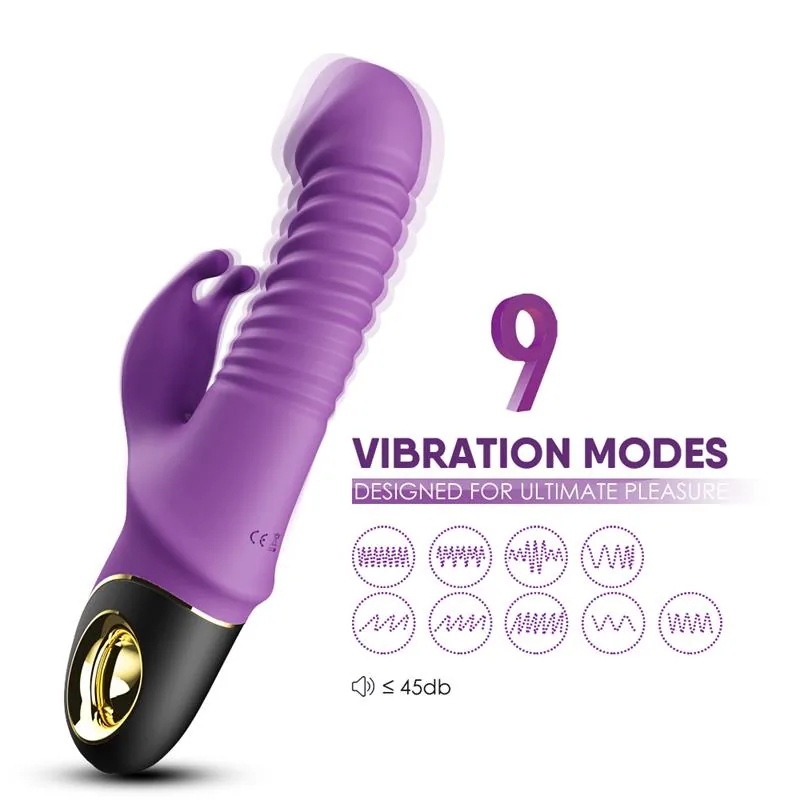 Vibrador com Vaivém e Oscilação 360º Roxo Urban Sky — vista 2 de 11