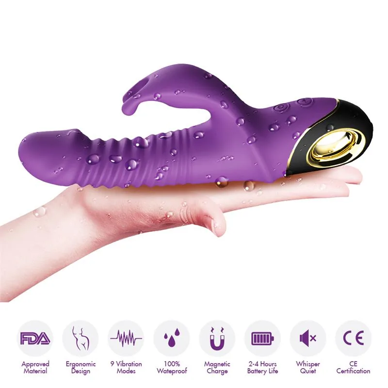 Vibrador com Vaivém e Oscilação 360º Roxo Urban Sky — vista 4 de 11