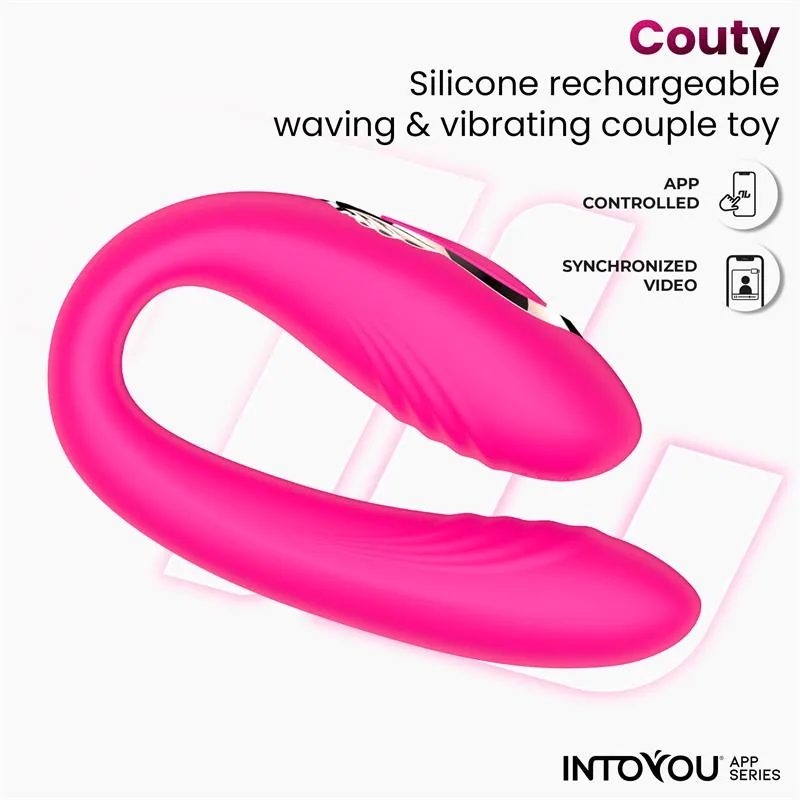 Vibrador Couty para Casais com Oscilação 360º e Aplicação Intoyou — vista 3 de 9