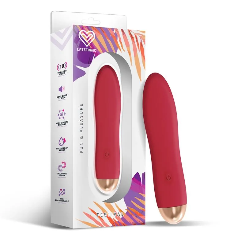 Estimulador Dawel 10 Velocidades Festival Vermelho Ferrugem 14 cm